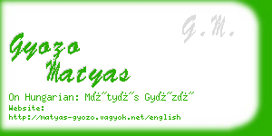 gyozo matyas business card